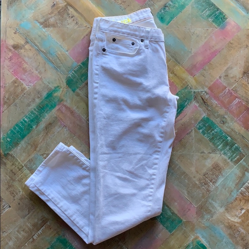 Jcrew white toothpick jeans - size 28